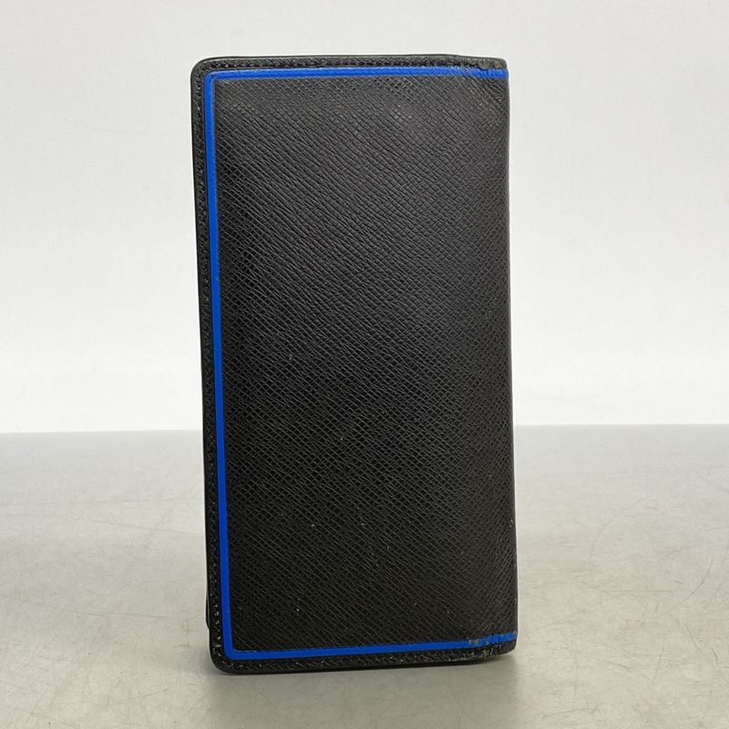 Louis Vuitton Wallet Taiga Portefeuille Brother Black Blue