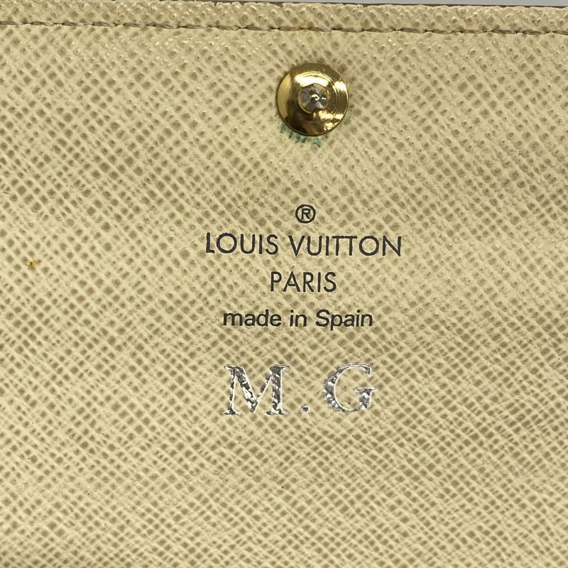 Louis Vuitton Wallet Damier Azur Portefeuille Sarah White