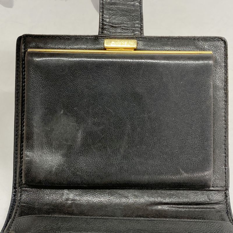 Chanel Wallet Caviar Leather Black Gold