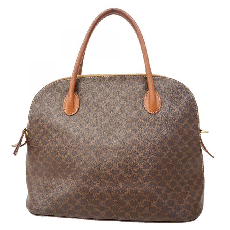 Celine Handbag Macadam Brown Gold