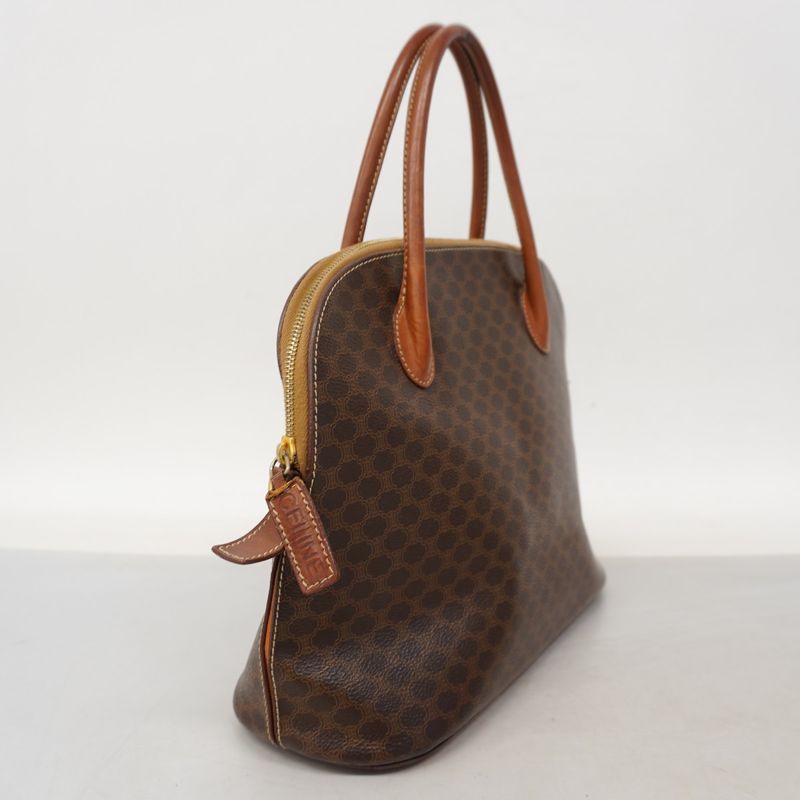 Celine Handbag Macadam Brown Gold