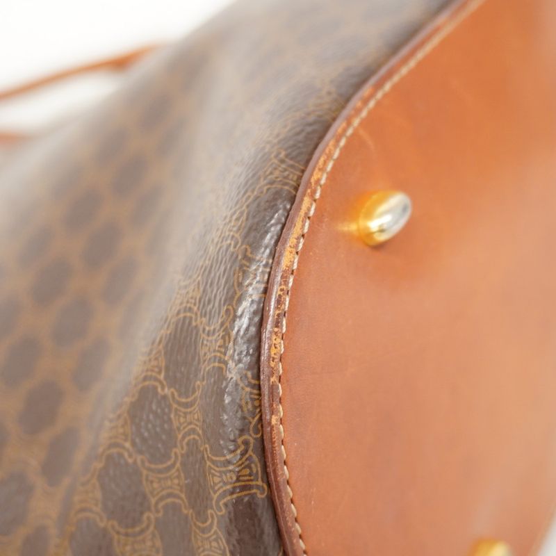 Celine Handbag Macadam Brown Gold