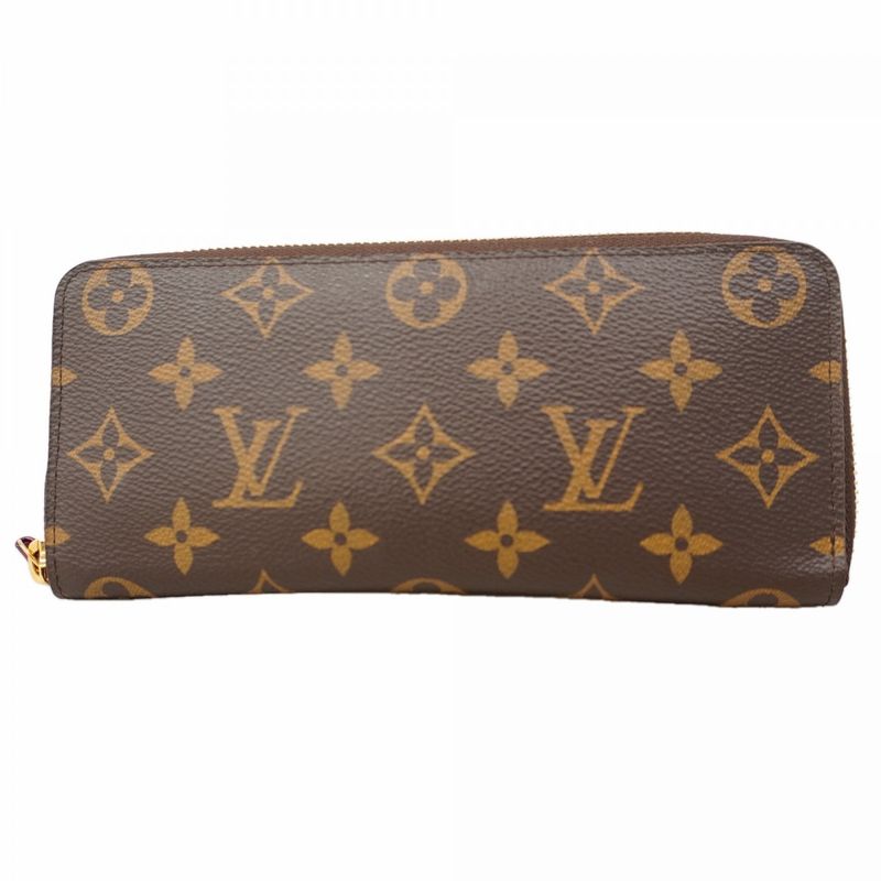 Louis Vuitton Wallet Monogram Portefeuille Clemence Fuchsia Pink