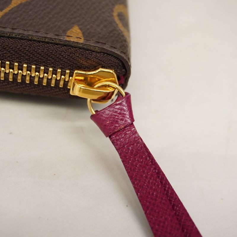 Louis Vuitton Wallet Monogram Portefeuille Clemence Fuchsia Pink