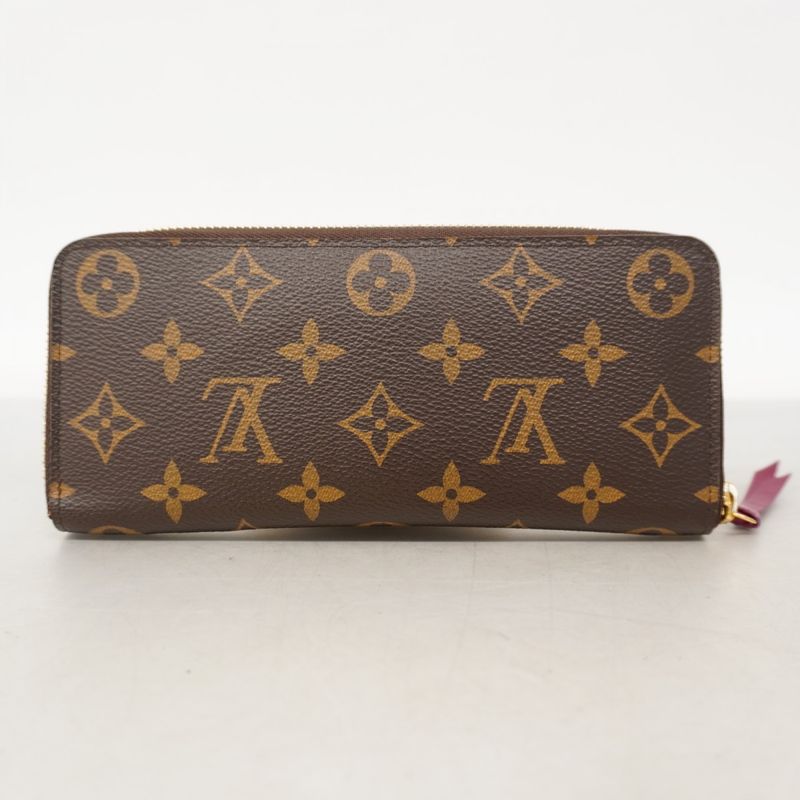 Louis Vuitton Wallet Monogram Portefeuille Clemence Fuchsia Pink