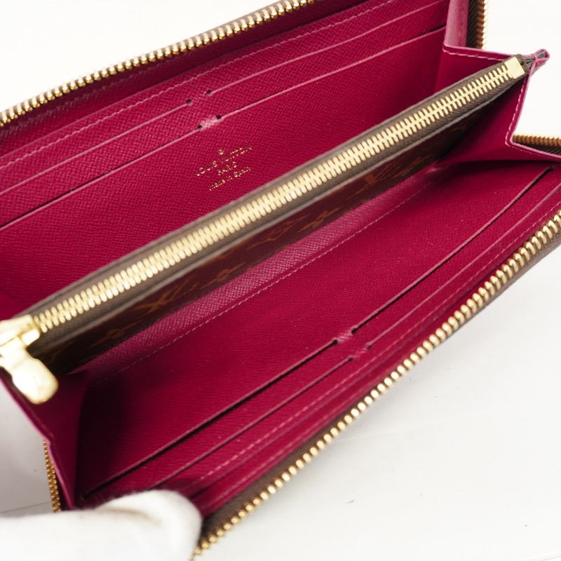 Louis Vuitton Wallet Monogram Portefeuille Clemence Fuchsia Pink
