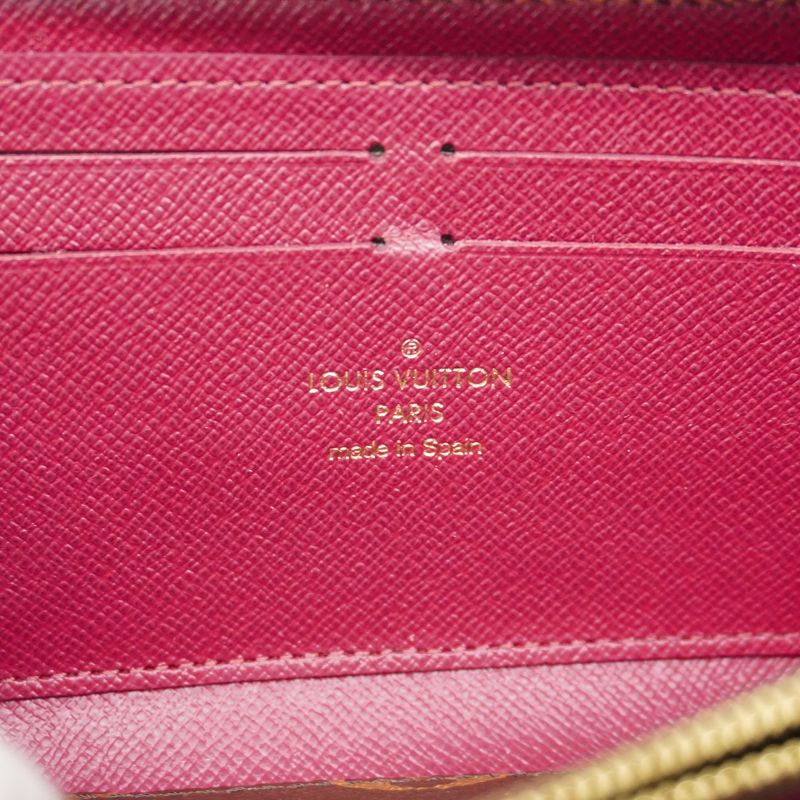 Louis Vuitton Wallet Monogram Portefeuille Clemence Fuchsia Pink