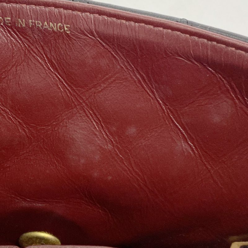 Chanel Shoulder Bag Quilted Lambskin Black Silver