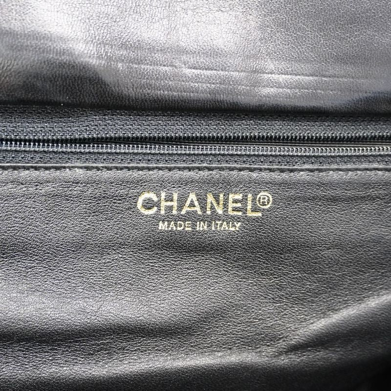 Chanel Chain Chocobar Cotton Black Gold Tote
