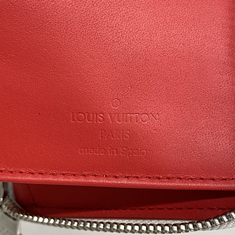 Louis Vuitton Wallet Damier Spray Zippy Vertical White Men's