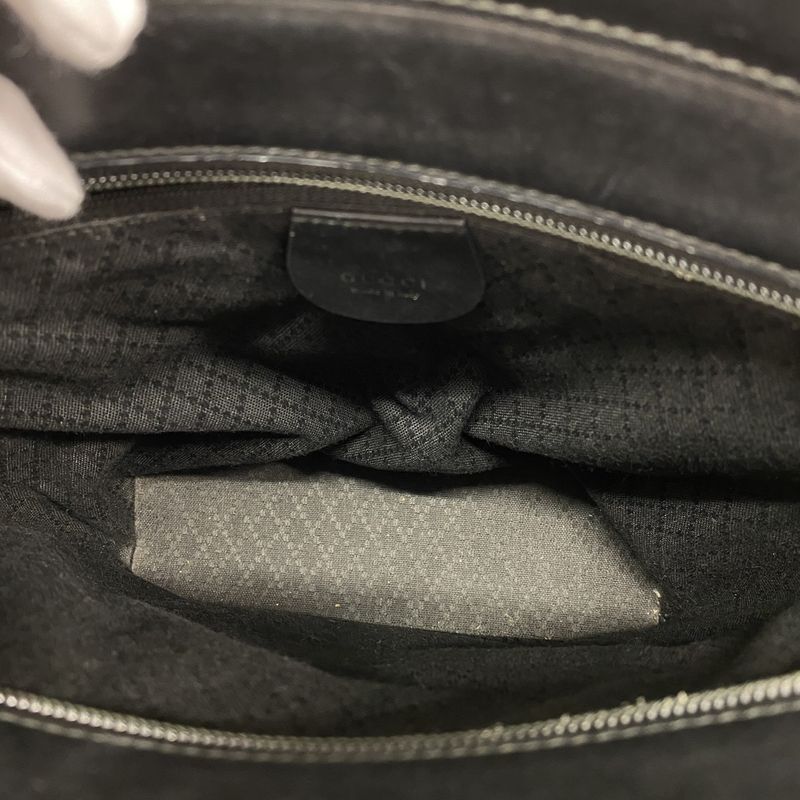 Gucci Handbag Nylon Black Silver 2-Way Bag