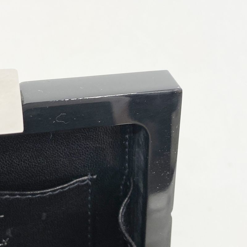 Chanel Clutch Choco Bar Plastic Black Silver