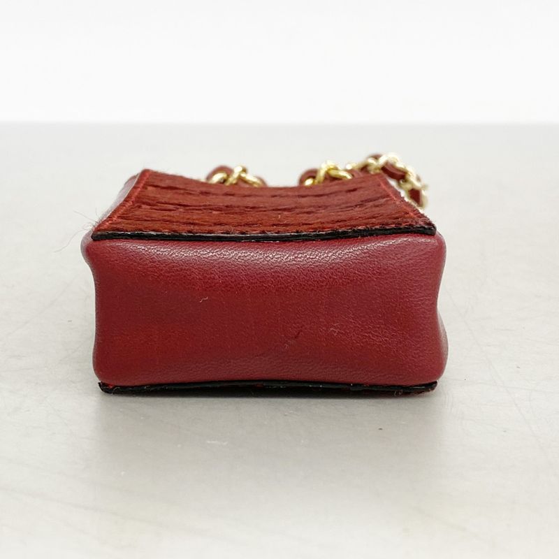 Chanel Cigarette Case Calf Hair Red Champagne Gold Shoulder Bag