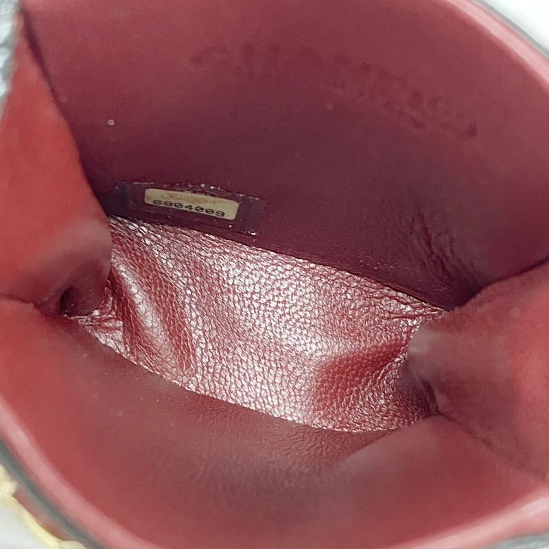 Chanel Cigarette Case Calf Hair Red Champagne Gold Shoulder Bag