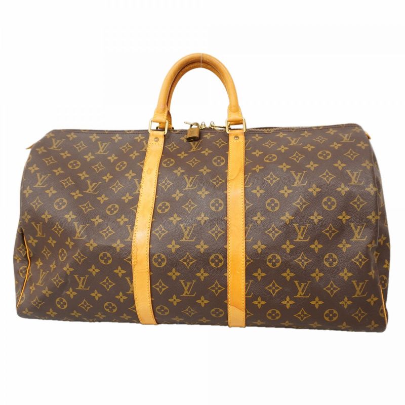 Louis Vuitton Boston Bag Monogram Keepall 55 Brown