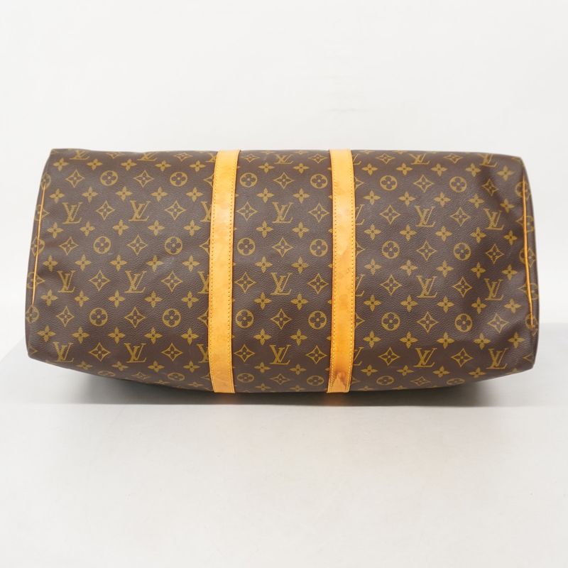 Louis Vuitton Boston Bag Monogram Keepall 55 Brown