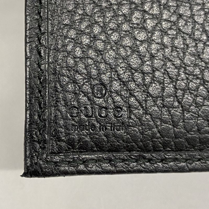 Gucci Trifold Wallet GG Marmont Leather Black Gold