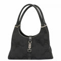 Gucci Handbag Jumbo GG 002 Canvas Black Silver