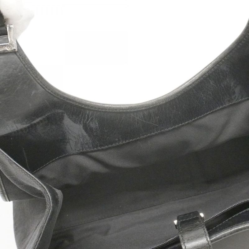 Gucci Handbag Jumbo GG 002 Canvas Black Silver