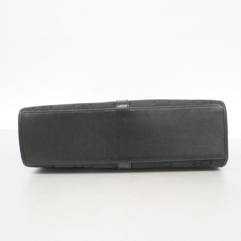 Gucci Handbag Jumbo GG 002 Canvas Black Silver