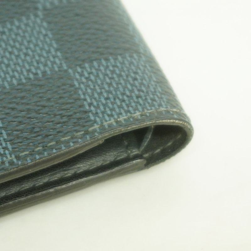 Louis Vuitton Wallet Damier Cobalt Portefeuille Marco Navy Black Navy