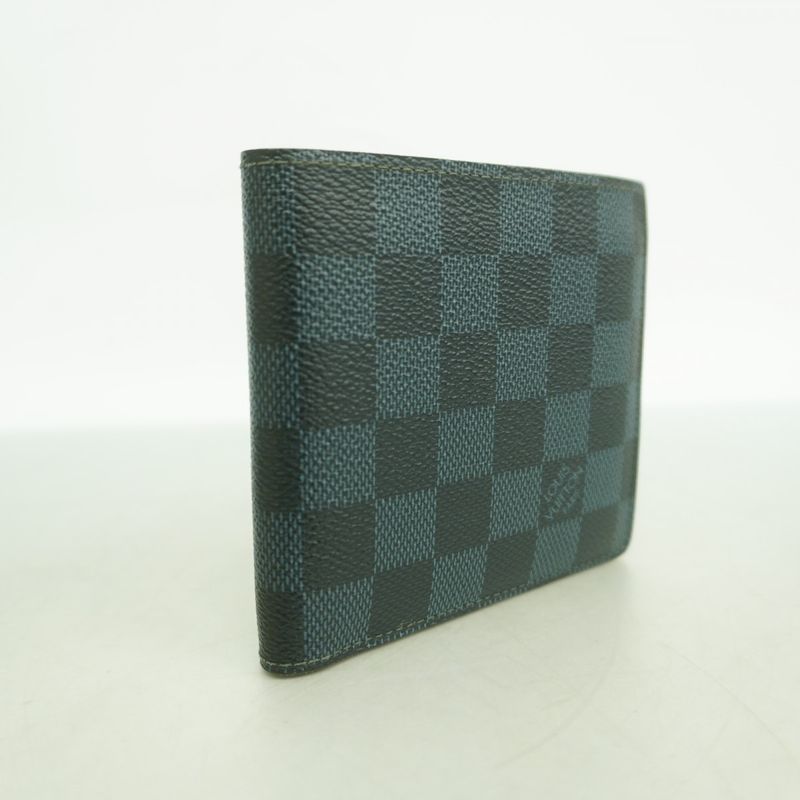 Louis Vuitton Wallet Damier Cobalt Portefeuille Marco Navy Black Navy
