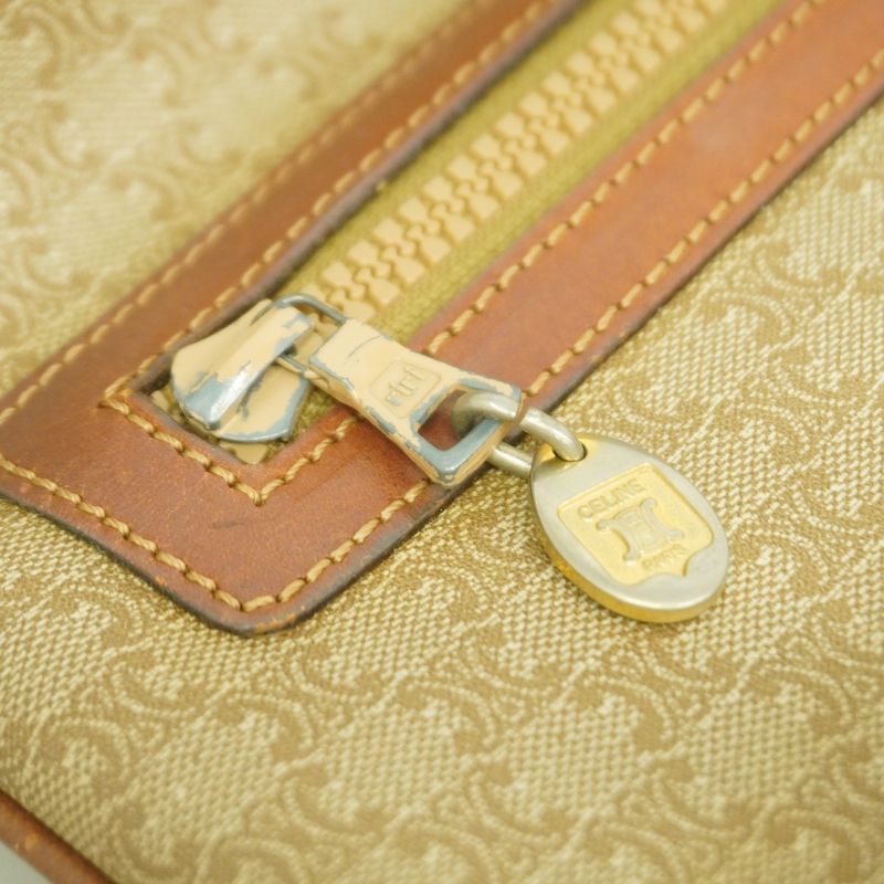 Celine Clutch Macadam Beige Gold