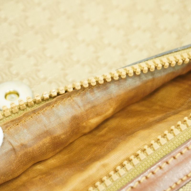 Celine Clutch Macadam Beige Gold