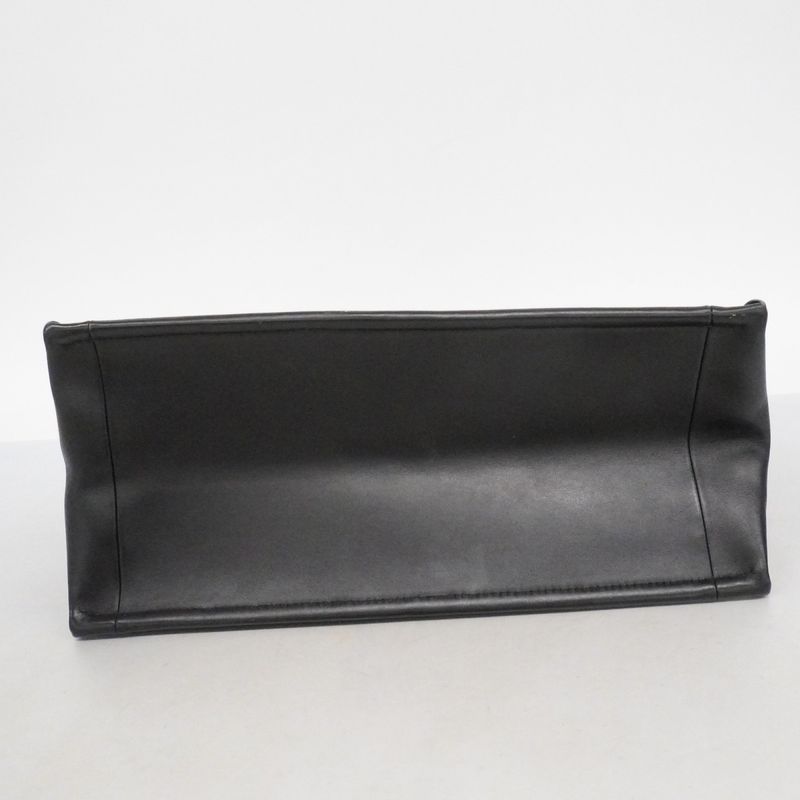 Dior Tote Book Canvas Leather Black Gold 2-Way