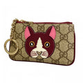 Gucci Coin Case GG Supreme Cat Gold Beige Bold