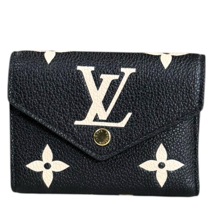 Louis Vuitton Portefeuille Victorine Bicolor Monogram Empreinte Trifold