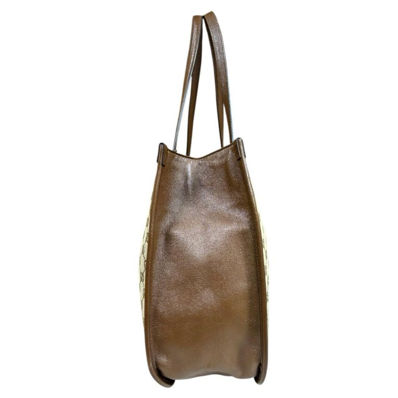 Gucci Horsebit Tote GG Canvas Brown