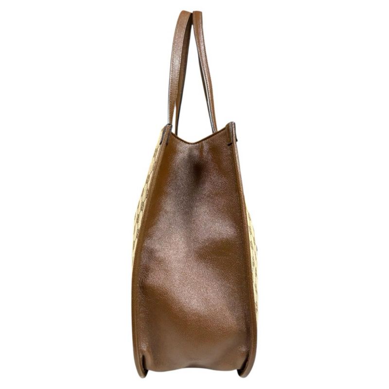 Gucci Horsebit Tote GG Canvas Brown