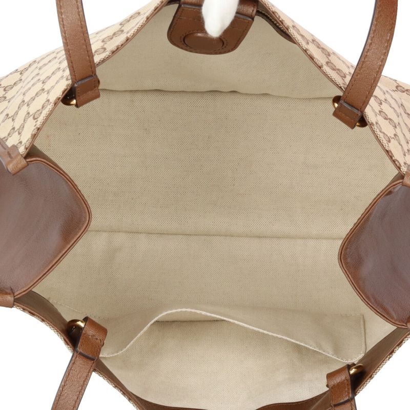 Gucci Horsebit Tote GG Canvas Brown