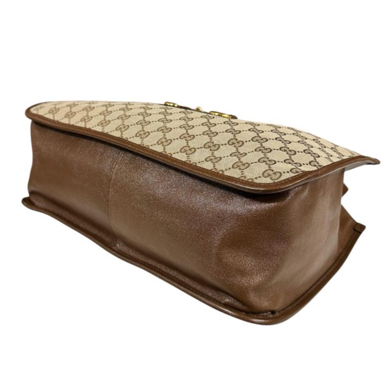 Gucci Horsebit Tote GG Canvas Brown