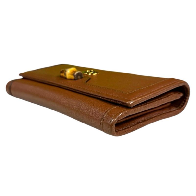 Gucci Bamboo Shoulder Bag Leather Brown