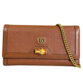 Gucci Bamboo Shoulder Bag Leather Brown
