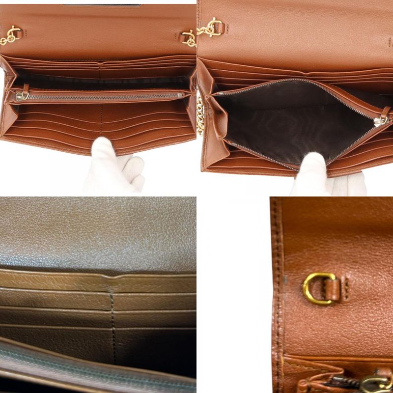 Gucci Bamboo Shoulder Bag Leather Brown