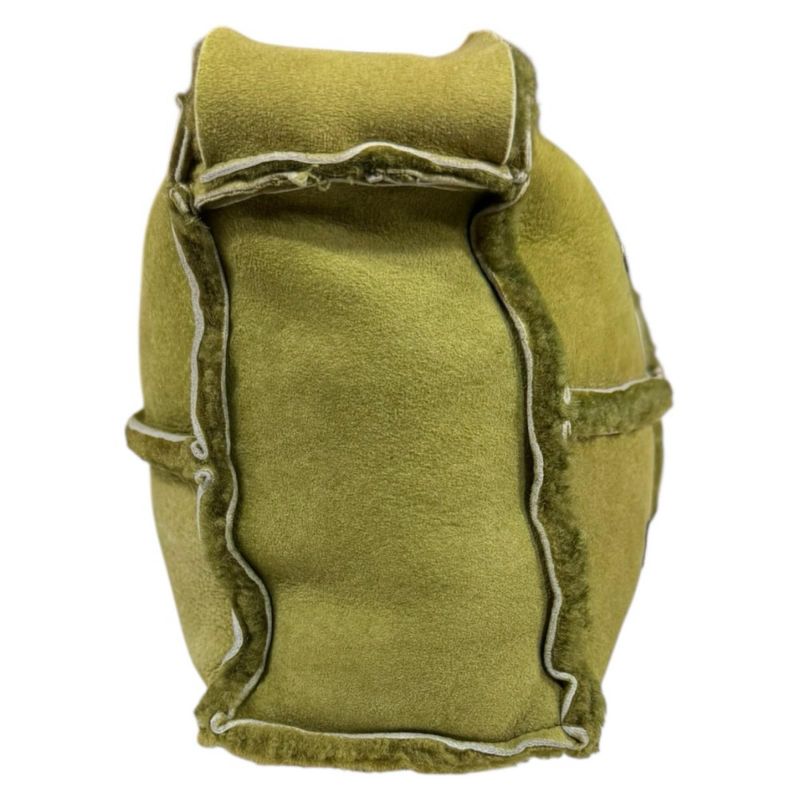 Chanel Choco Bar Shoulder Bag Mouton Green Bar