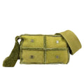 Chanel Choco Bar Shoulder Bag Mouton Green Bar