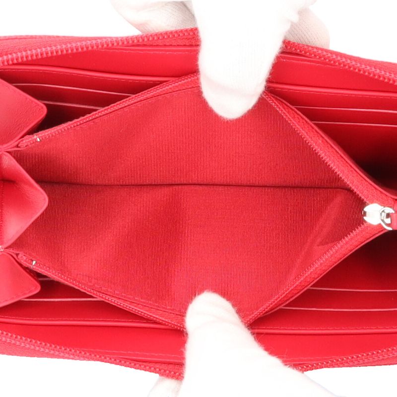 Chanel CC Logo Wallet Caviar Leather Red Logo