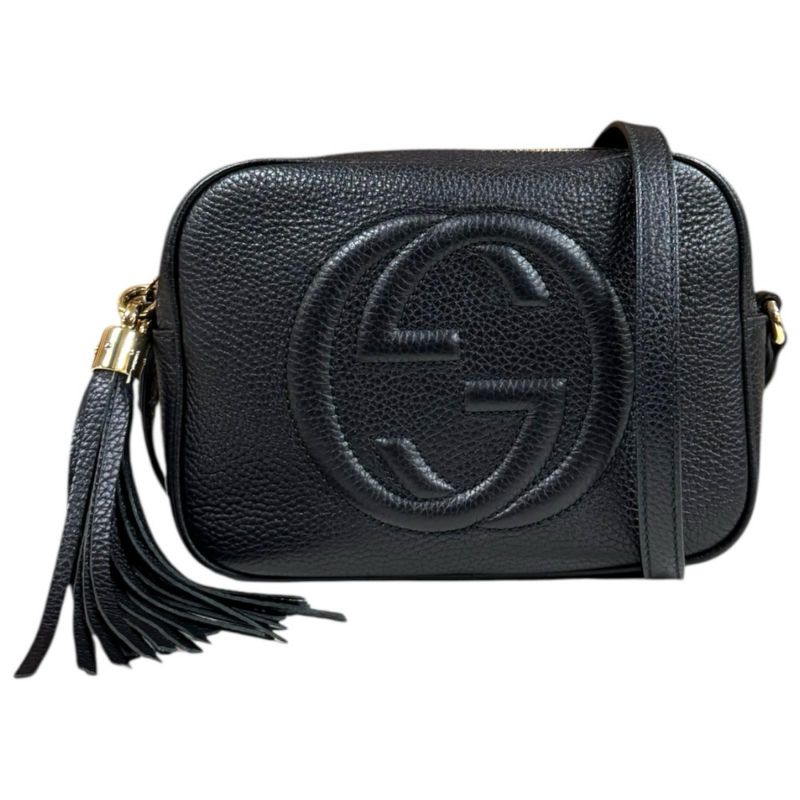 Gucci Small Disco Soho Shoulder Bag Leather Black