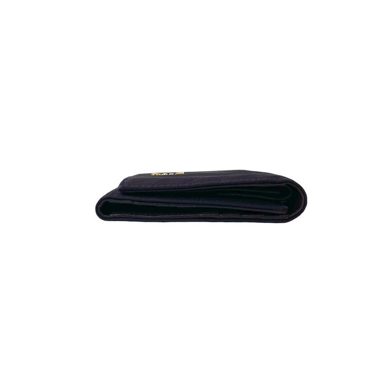 Prada Logo Tessuto Nylon Leather Trifold Wallet Mini