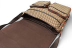 Celine Shoulder Bag Macadam Pattern A4 Compatible Brown Beige
