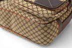 Celine Shoulder Bag Macadam Pattern A4 Compatible Brown Beige
