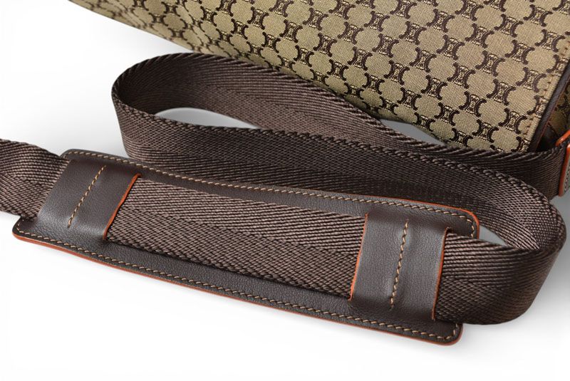 Celine Shoulder Bag Macadam Pattern A4 Compatible Brown Beige