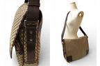 Celine Shoulder Bag Macadam Pattern A4 Compatible Brown Beige