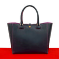 Loewe Leo Anagram Logo Tote Leather Navy Navy X Pink