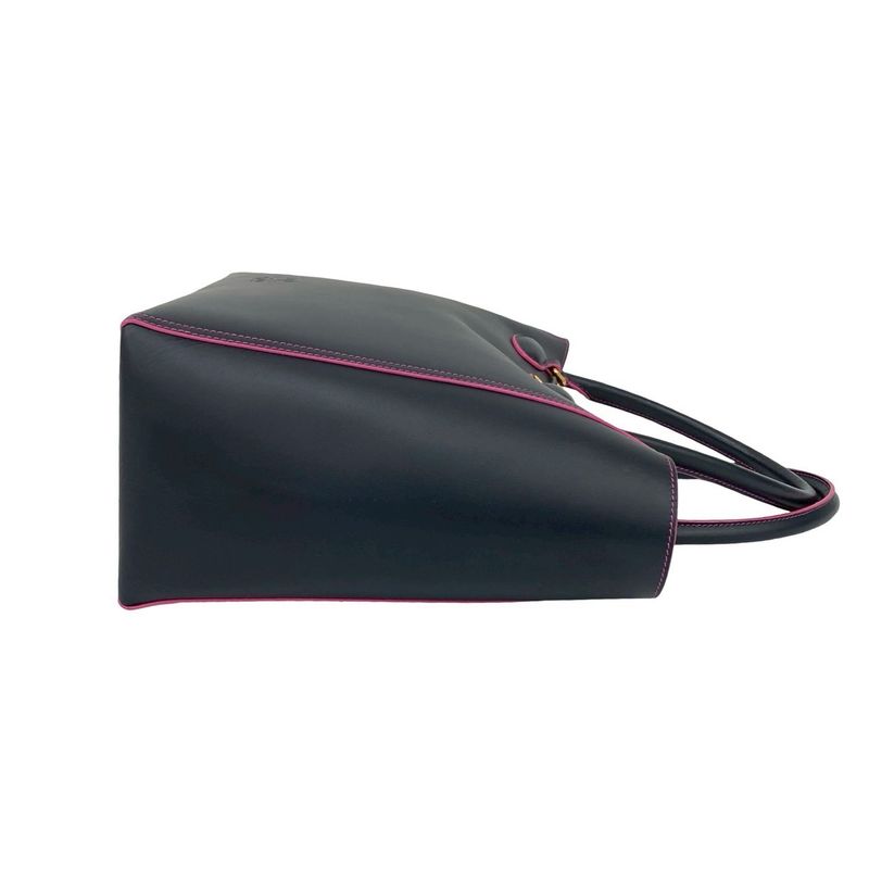 Loewe Leo Anagram Logo Tote Leather Navy Navy X Pink