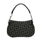Dior Saddle Bag Trotter Canvas Leather Black
